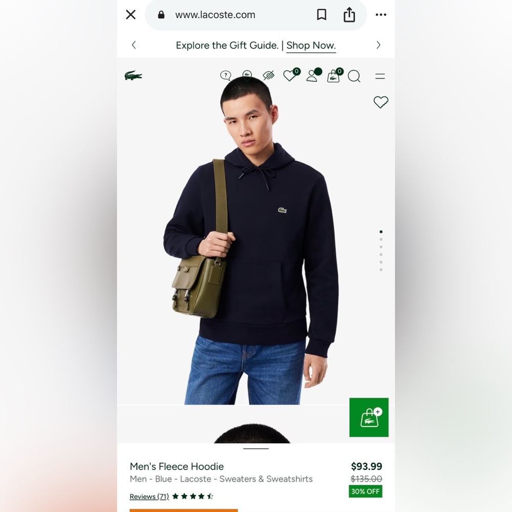 LACOSTE Fleece Hoodie